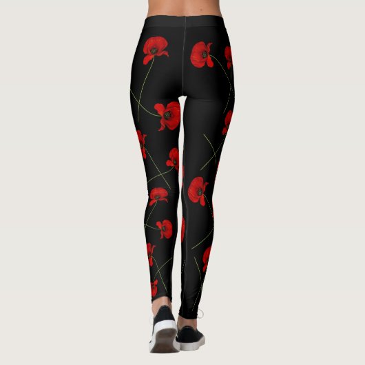 Mohnblumen-Leggings Leggings (Rückseite)
