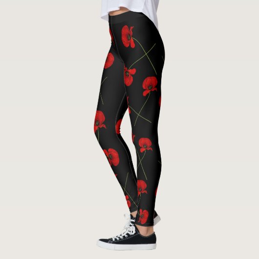 Mohnblumen-Leggings Leggings (Links)