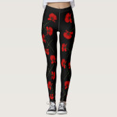 Mohnblumen-Leggings Leggings (Vorderseite)