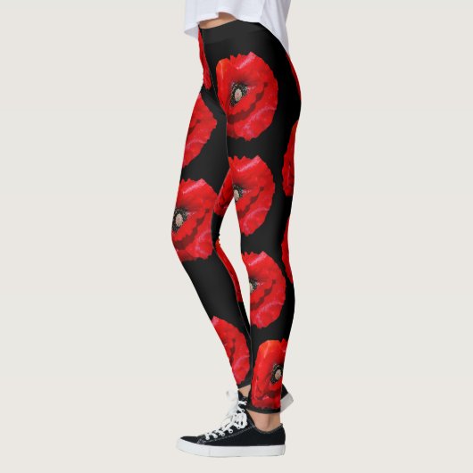 Mohnblumen-Leggings Leggings (Links)