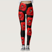 Mohnblumen-Leggings Leggings (Vorderseite)