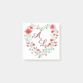 Mohnblumen-Liebenskarte Post-it Klebezettel