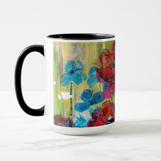 Mohnblumen mit der blauen Tasse (Links)