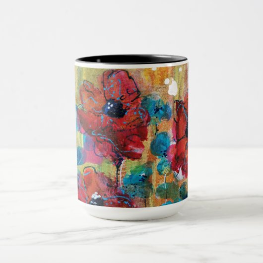 Mohnblumen mit der blauen Tasse (Zentrum)