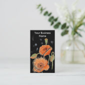 "Mohnblumen-Mitternacht-" Visitenkarte (Stehend Vorderseite)