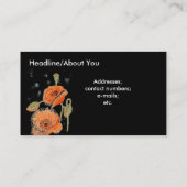 "Mohnblumen-Mitternacht-" Visitenkarte (Rückseite)