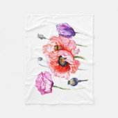 Mohnblumen-Mohnblumen-Feld-Blumen, Fleecedecke (Vorderseite)