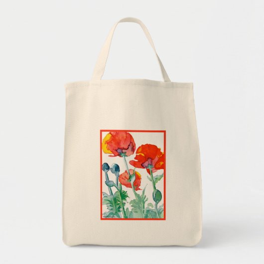 Mohnblumen, Mohnblumen-Taschen-Tasche Tragetasche (Vorne)