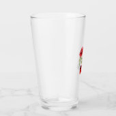 Mohnblumen-Monogramm-Hochzeit Glas (Rechts)