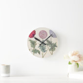 Mohnblumen: Multiplexalbumoris 1.Papaver Runde Wanduhr (Zuhause)