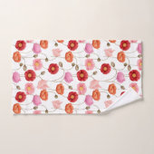 Mohnblumen Muster Badhandtuch Set (Handtuch)
