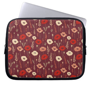 Mohnblumen-Muster Laptopschutzhülle