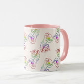 Mohnblumen-Muster. Mohn. Tasse (VorderseiteRechts)