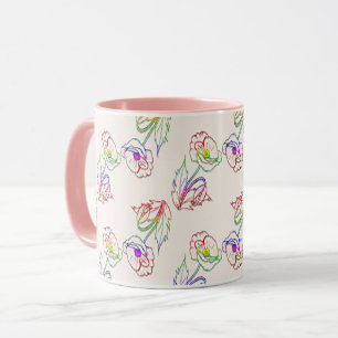 Mohnblumen-Muster. Mohn. Tasse
