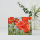 Mohnblumen Postkarte (Stehend Vorderseite)