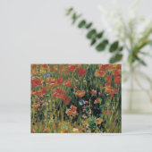 Mohnblumen Postkarte (Stehend Vorderseite)