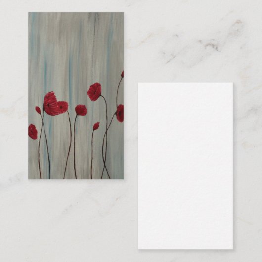 Mohnblumen-Power Visitenkarte (Vorne/Hinten)
