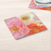 Mohnblumen Rechteckiger Pappuntersetzer (angewinkelt)