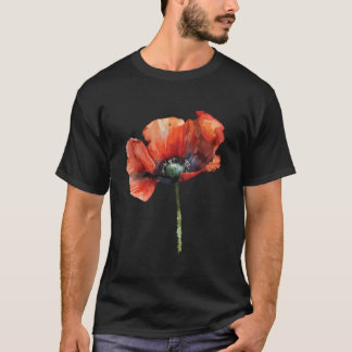 Mohnblumen Rote Pflanzen Natürlich T-Shirt