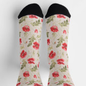 Mohnblumen Socken (Oben)