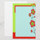 Mohnblumen-Spaß modisch Briefpapier (Vorne/Hinten)