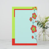 Mohnblumen-Spaß modisch Briefpapier (Stehend Vorderseite)
