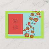 Mohnblumen-Spaß modisch Visitenkarte (Rückseite)