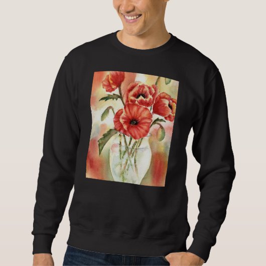Mohnblumen Sweatshirt (Vorderseite)