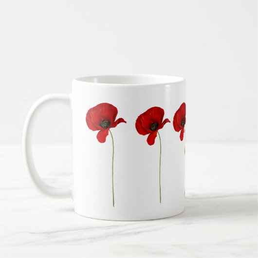 Mohnblumen-Tasse Kaffeetasse (Links)