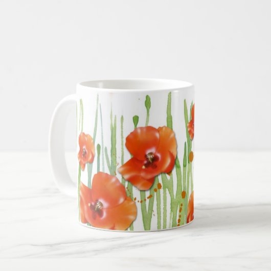 Mohnblumen-Tasse Kaffeetasse (Vorderseite Links)
