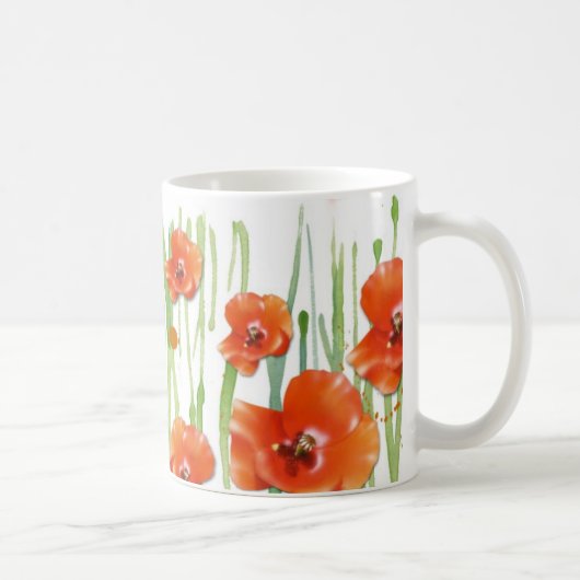 Mohnblumen-Tasse Kaffeetasse (Rechts)