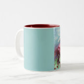 Mohnblumen-Tasse Zweifarbige Tasse (Vorderseite Links)