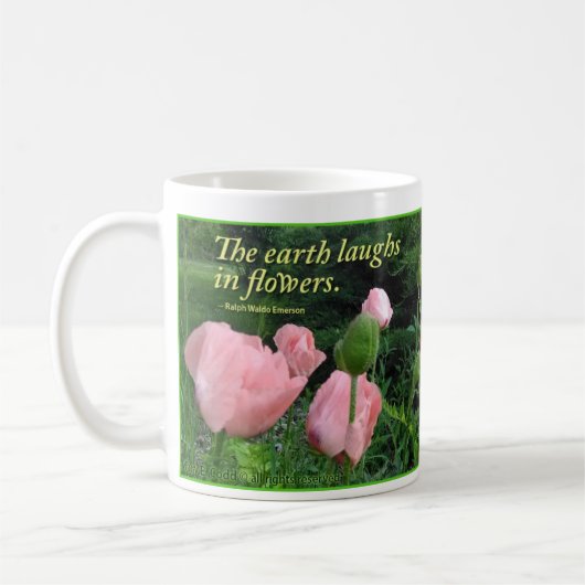 Mohnblumen u. Iris, ", welches die Erde in den Kaffeetasse (Links)