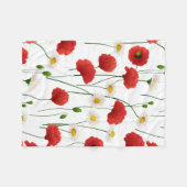 Mohnblumen und Gänseblümchen Fleecedecke (Vorderseite (Horizontal))