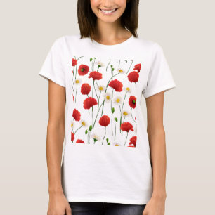 Mohnblumen und Gänseblümchen T-Shirt