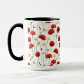 Mohnblumen und Gänseblümchen Tasse (Links)
