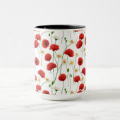 Mohnblumen und Gänseblümchen Tasse (Zentrum)