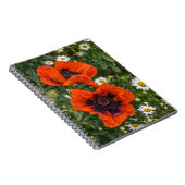 Mohnblumen und Gänseblümchennotizbuch Notizblock (Rechte Seite)