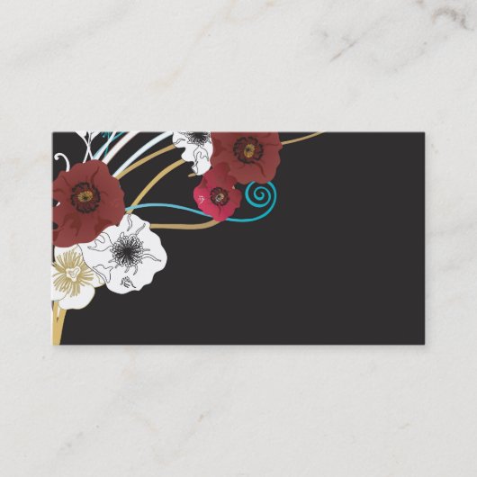 Mohnblumen-Visitenkarte Visitenkarte (Vorderseite)
