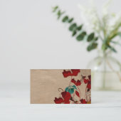 Mohnblumen-Visitenkarte Visitenkarte (Stehend Vorderseite)