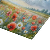 Mohnblumen-Wiese-Schneidbrett Schneidebrett (Ecke)