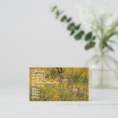 Mohnblumen-Wildblumen-Geschäfts-Karte Visitenkarte (Stehend Vorderseite)