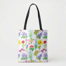 Mohnblumen Wildblumen Wasserfarbige Blume Botanisc Tasche