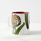 Mohnblumen Zweifarbige Tasse (Vorderseite Links)