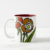 Mohnblumen Zweifarbige Tasse (Links)
