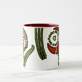Mohnblumen Zweifarbige Tasse (Mittel)