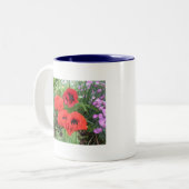 MOHNBLUMEN! ZWEIFARBIGE TASSE (Vorderseite Links)