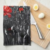 Mohnblumenblumenmohnblumen-Blumenküchen-Teetuch Küchentuch (Viertel Falte)