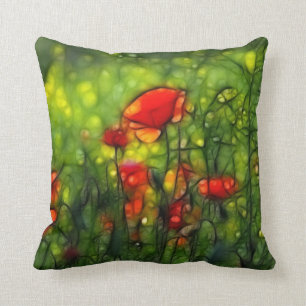 Mohnblumenfeld Kissen