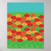 Mohnblumenfeld Poster (Vorne)